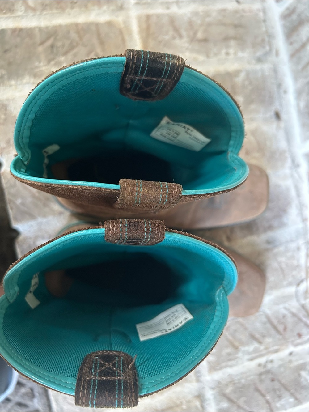 Ariat Boots Womens Size 7.5B Anthem Java Brown Turquoise Western Boots 10027247 - Picture 7 of 8